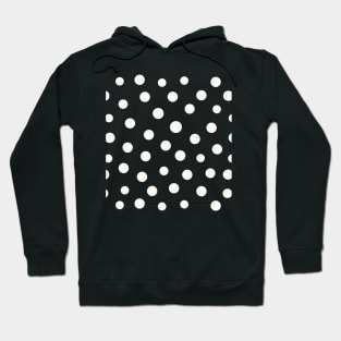 Shining white polka dots pattern Hoodie